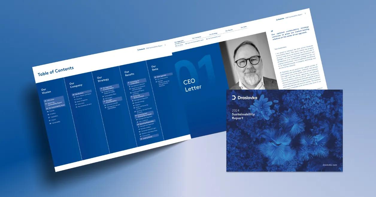 Draslovka - Grafický design a vizuální komunikace ESG reportu